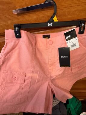 Lee Pink Cargo Bermuda Shorts
